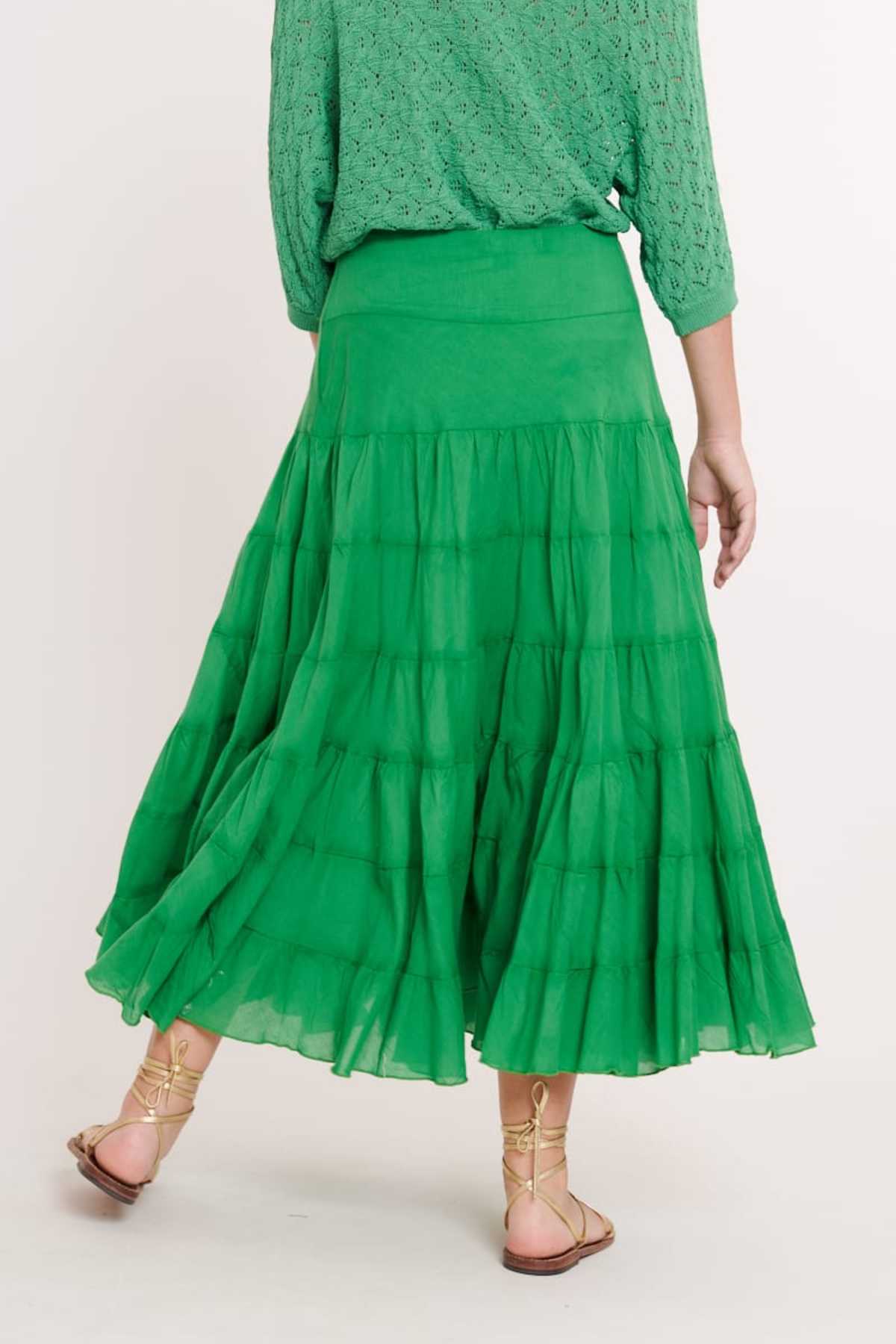 DERHY - Wholesale Skirt - Women's - FLAMENCO plain cotton long skirt6