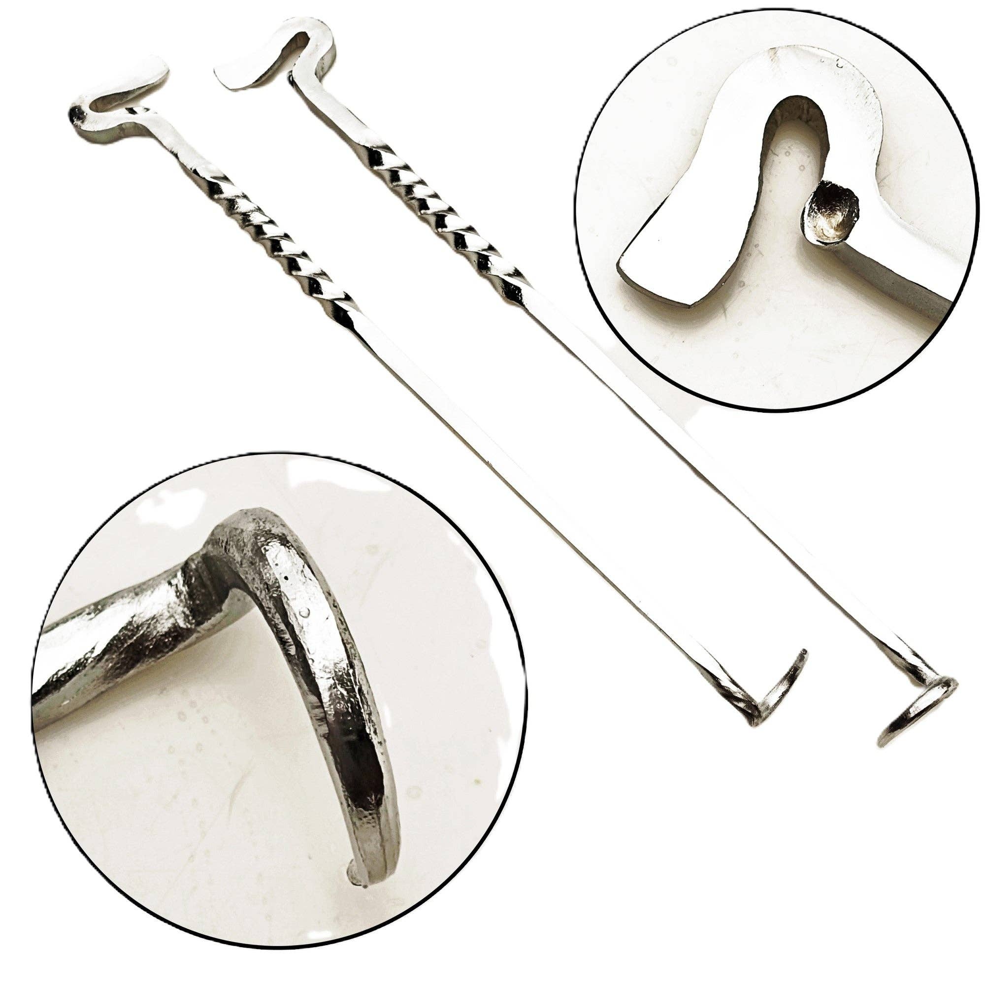 Ruddock Bros. LLC - Vendita all'ingrosso Utensile per barbecue - Giracarne con Coda di Maiale da 17" con Apribottiglie - Acciaio Inossidabile0