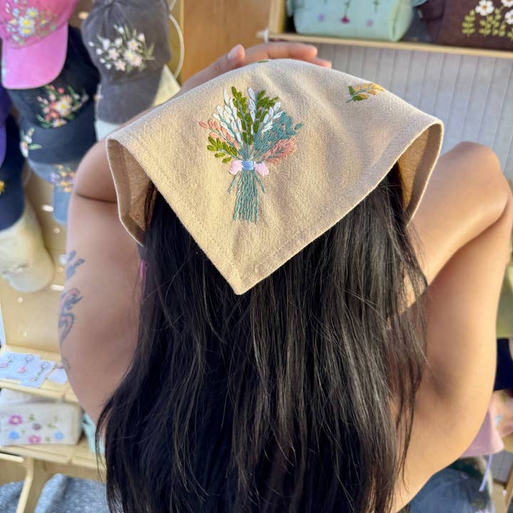 Ninu Handmade - Wholesale Bandana - Unisex - Mystery Embroidered Hair Bandana5