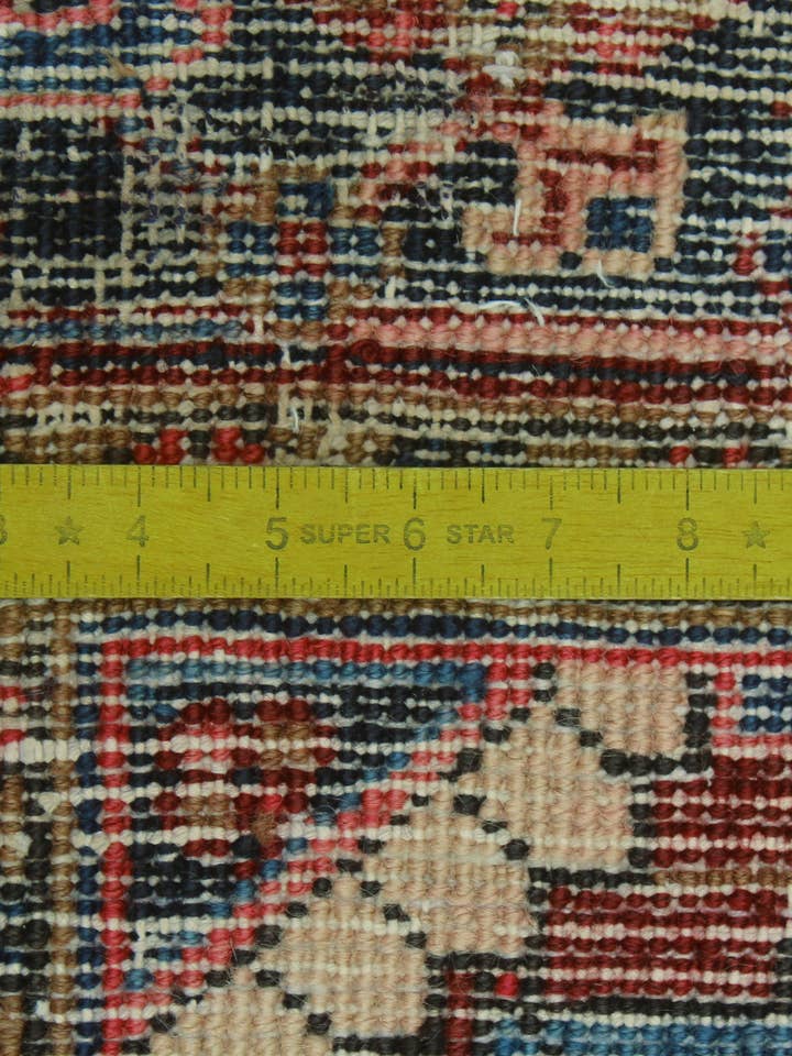 Tapis Gonzalo semi-antique rouge/bleu marine, 7'8" x 10'8" pour la vente par Noori Rug