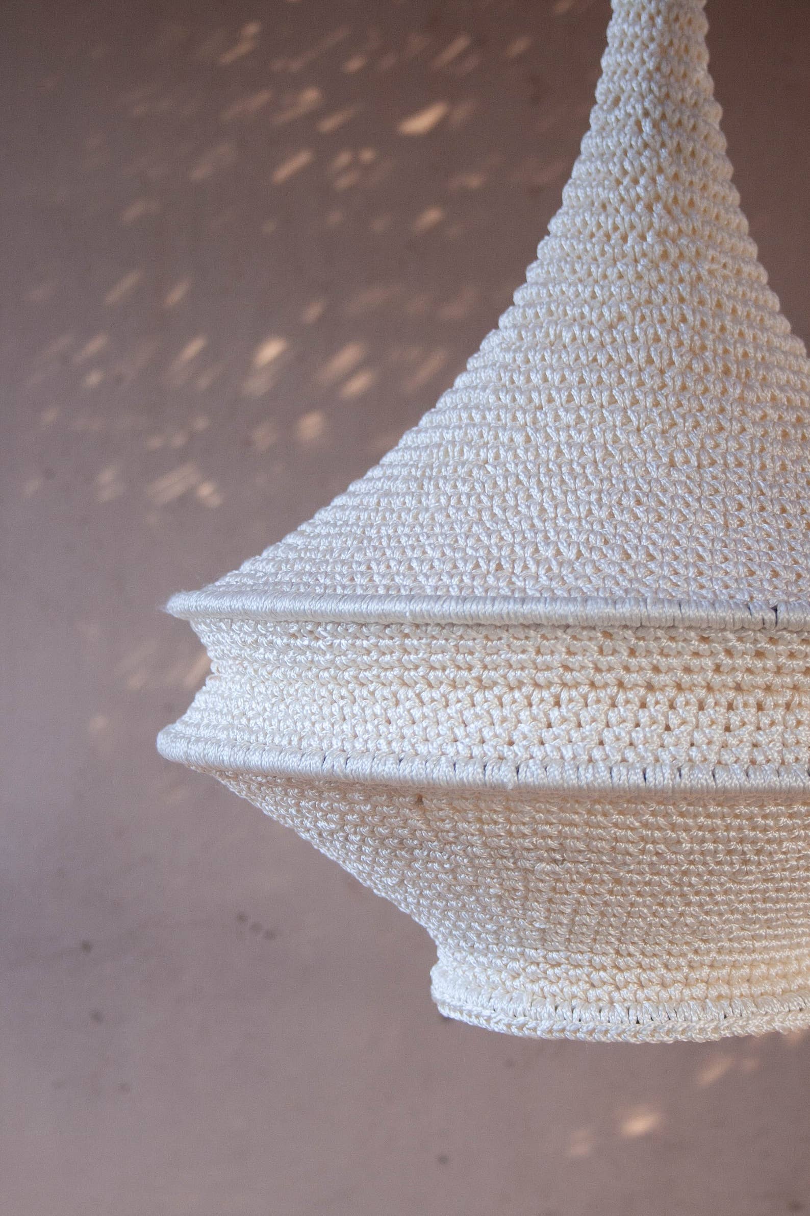 martitec - Vente Lustre/Suspension - Lampe crochetée moderne | Suspension lumineuse bohème | Abat-jour rustique1