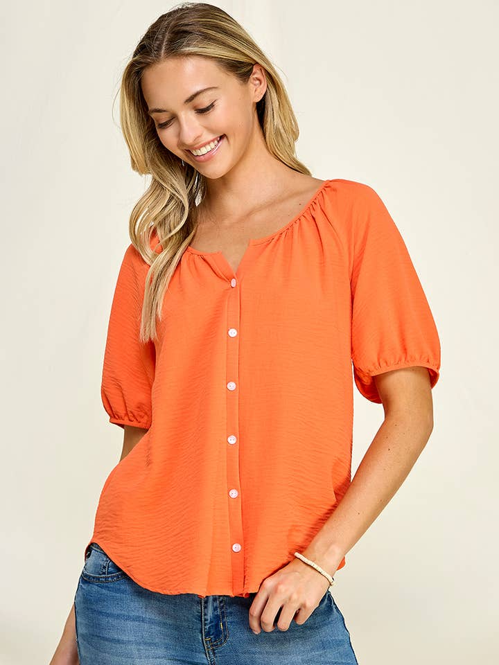 Chris & Carol Apparel - Wholesale Button Down Shirt - Women's - Button Top-H2348T7