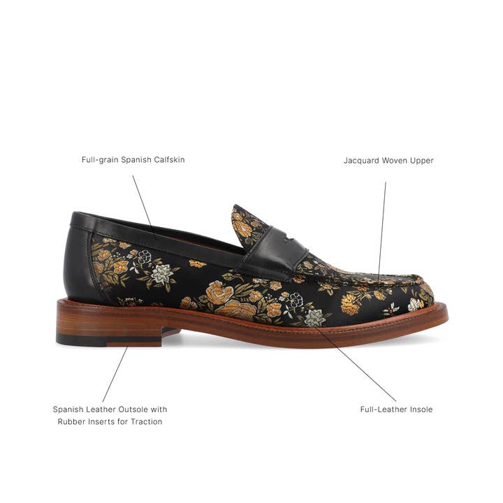 The Fitz Loafer in Eden Noir for wholesale on Faire