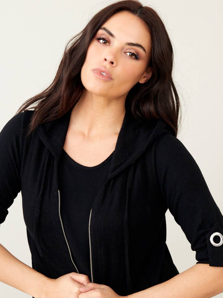 Soft Stretch Roll Sleeve Top for wholesale by French Kyss