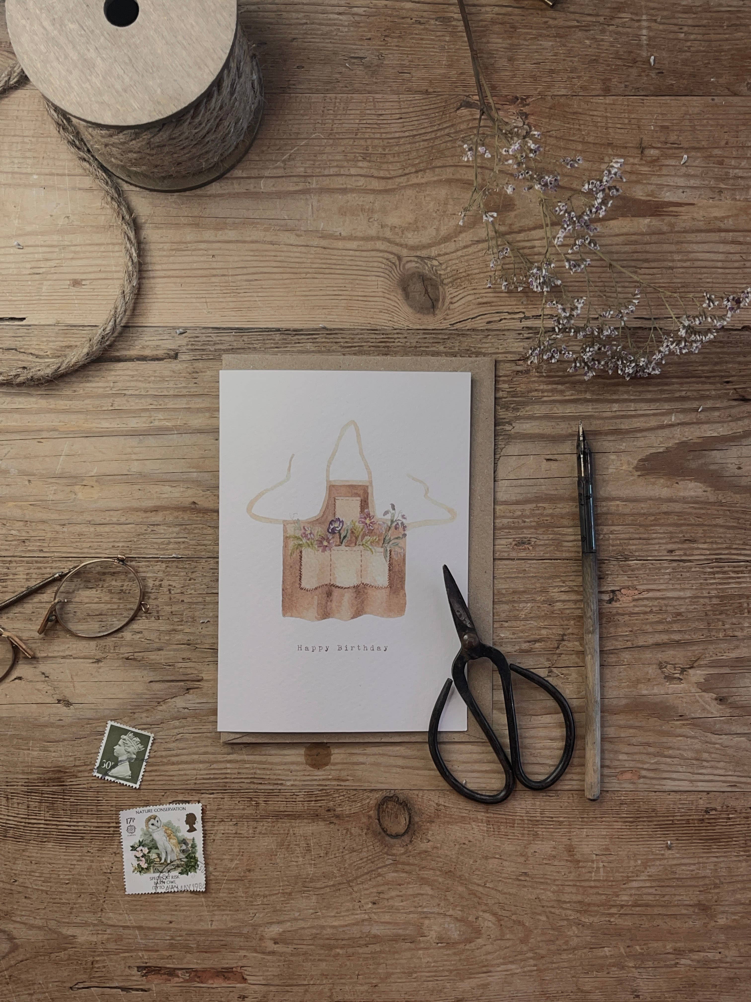 Brooke Marie – wholesale Birthday card – Flower Apron Happy Birthday Card3