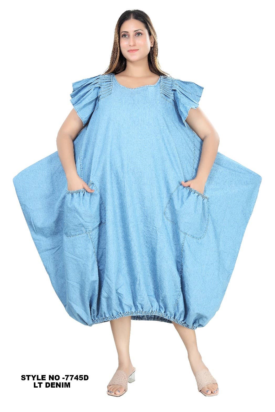 KaraChic - Wholesale Dress - Women's - Women's Ankara Dress with Pleated Sleeve - African Prints9