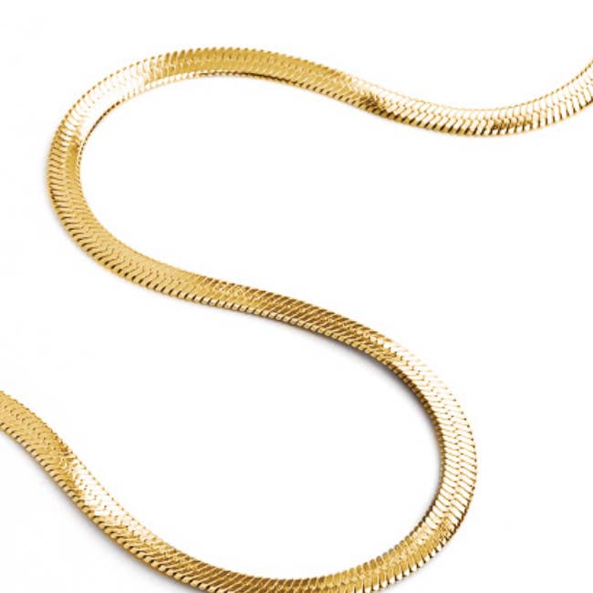 Kate- Collar de acero inoxidable en espiga 14K- Más ancho para venta al por mayor de HoopLa