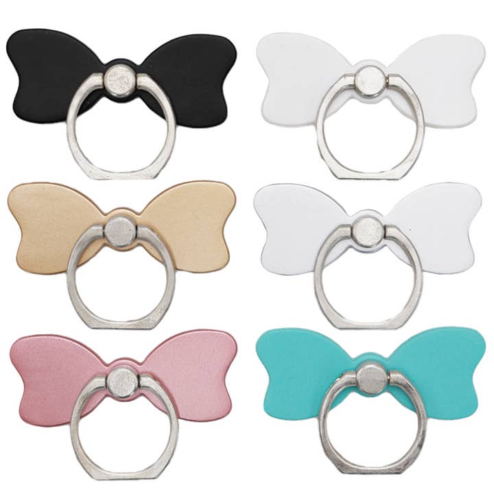 Cap Zone - Vente Support pour téléphone/tablette - Support pour téléphone avec nœud en ruban, support pour bagues1