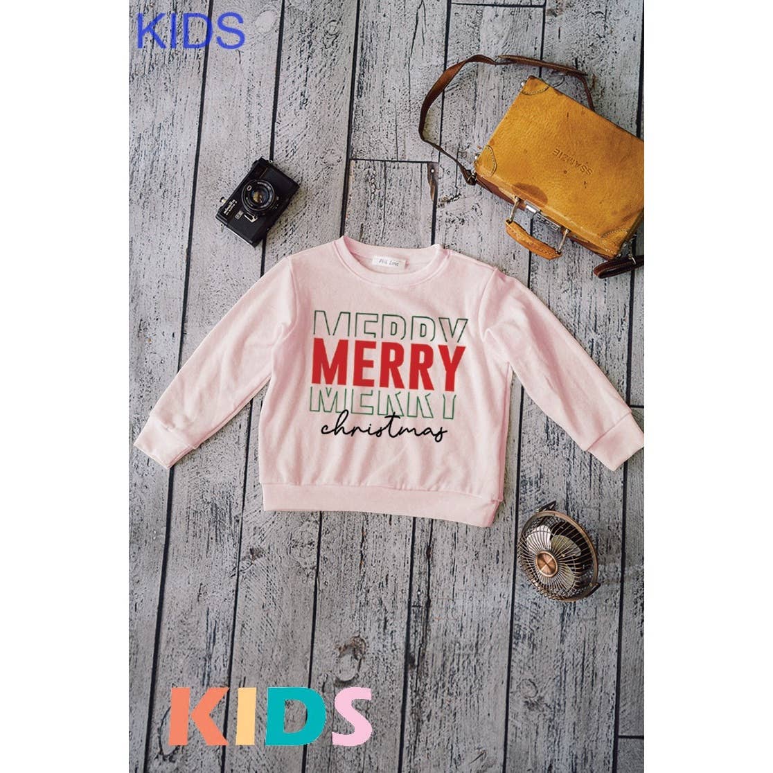 Phil Love - Wholesale Sweatshirt - Kids - Kids Christmas merry merry print Soft Sweatshirt2