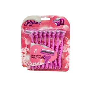 Silkshave Women’s Disposable Razors – 3-Blades, 8 Count for wholesale by Rucci Professional