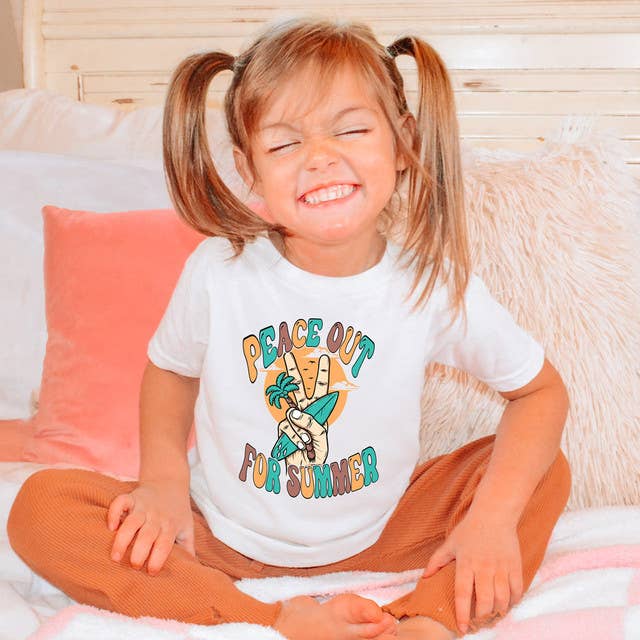 Peace Out For Summer DTF Heat Transfer for wholesale by Trendy Transfers