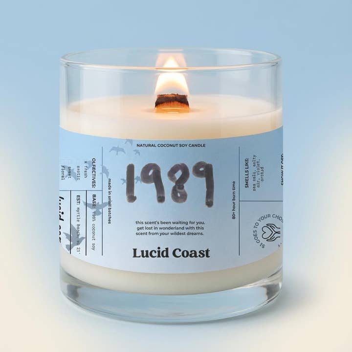 1989 Candle | Coconut Soy Lotion Candle for wholesale by Lucid Coast | Scented Candles and Perfume