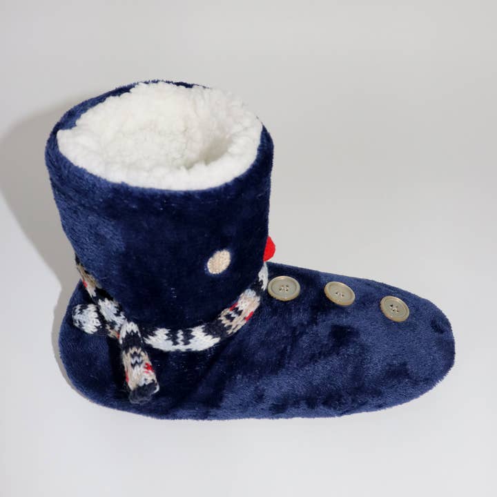 Marinblå snögubbe inomhustoffel- T.36-41- 12 par box för wholesale av MB SMERWICK SA