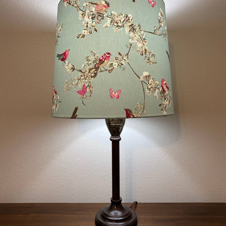 LouSeal Handmade Lampshades - Wholesale Lamp Shade - Beautiful Birds Duck Egg Handmade Lampshade7