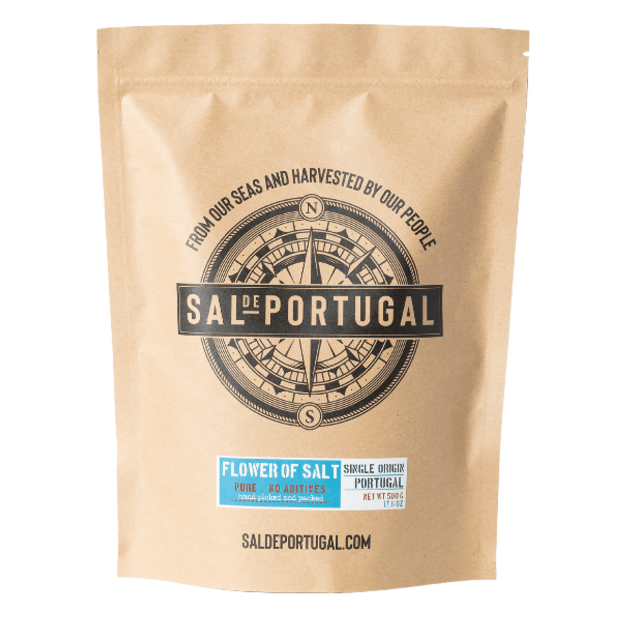 The French Farm - Wholesale Salt - Sal de Portugal Flor de Sal Refill Bag 17.6oz0