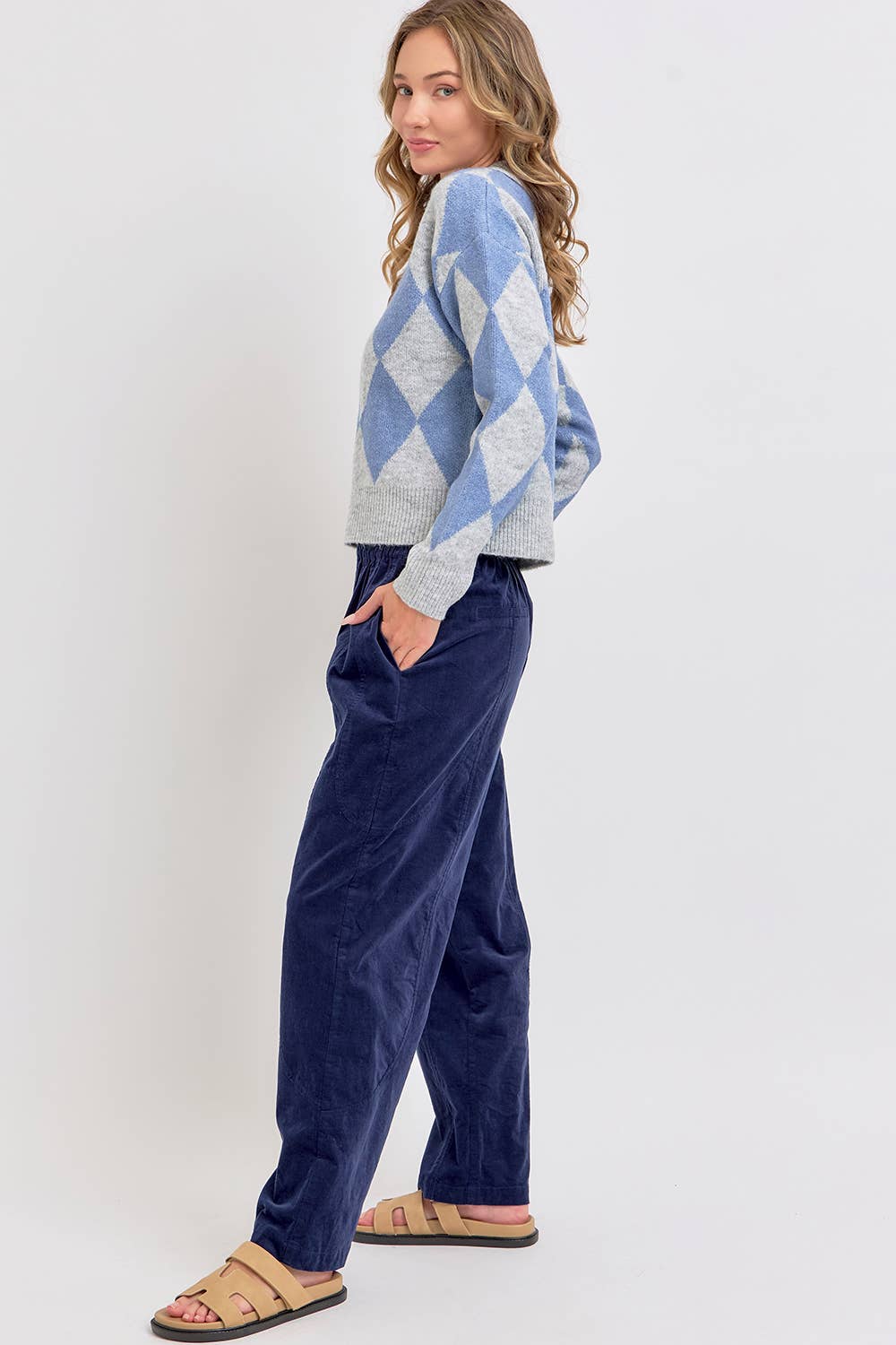 Sweet Lovely by Jen - Wholesale Pants - Women's - EASY CASUAL EVERYDAY PULL-ON RELAXED  CORDUROY PANTS 8