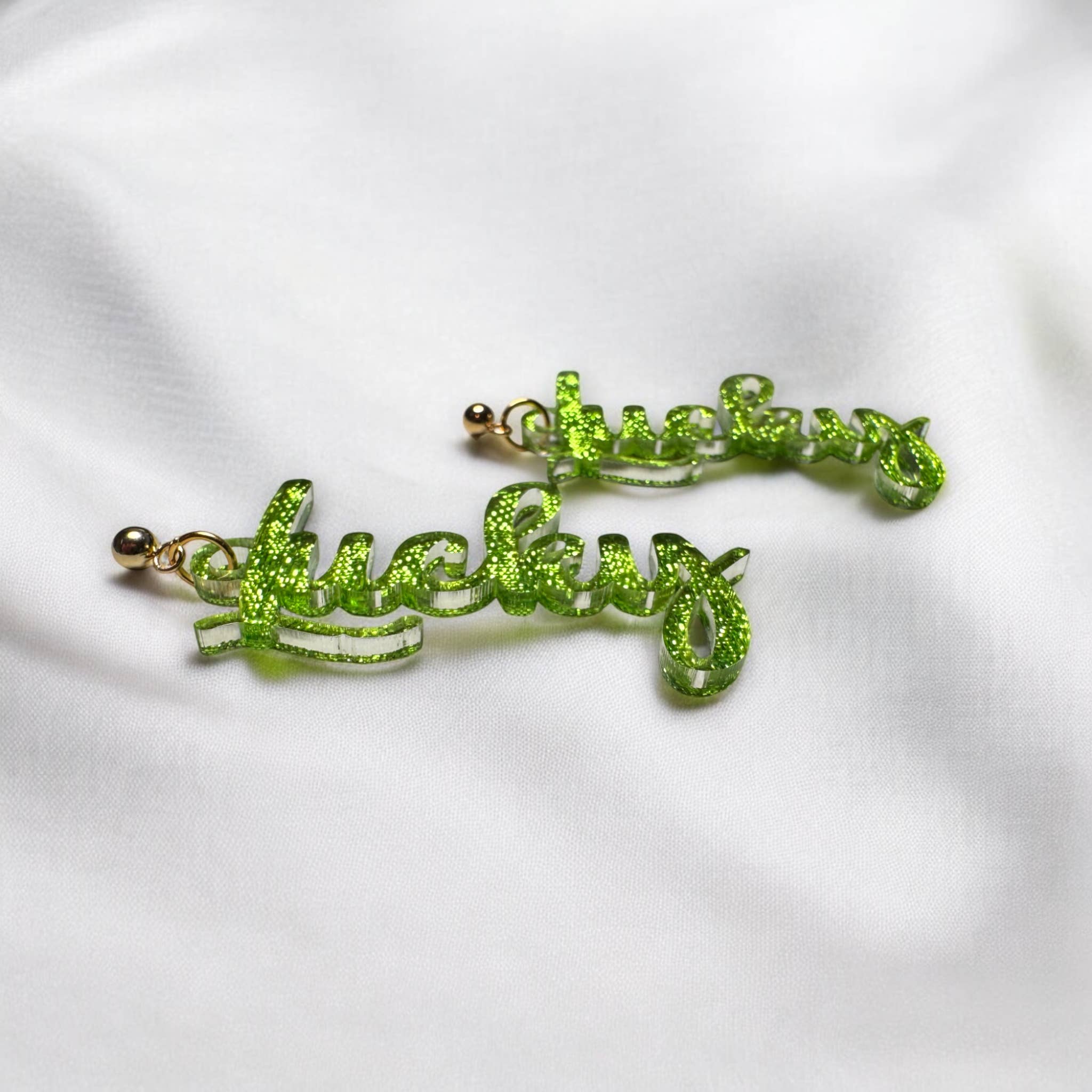 Fish Towne Designs, LLC - Wholesale Dangle Earrings - St. Patrick's Day "Lucky" Acrylic Earrings2