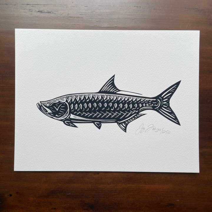 Black Tarpon Print for wholesale by Jaybo Art