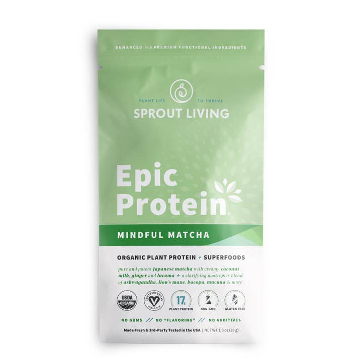Epic Protein | Organic Plant Protein, Mindful Matcha, 28 G for wholesale by Sprout Living