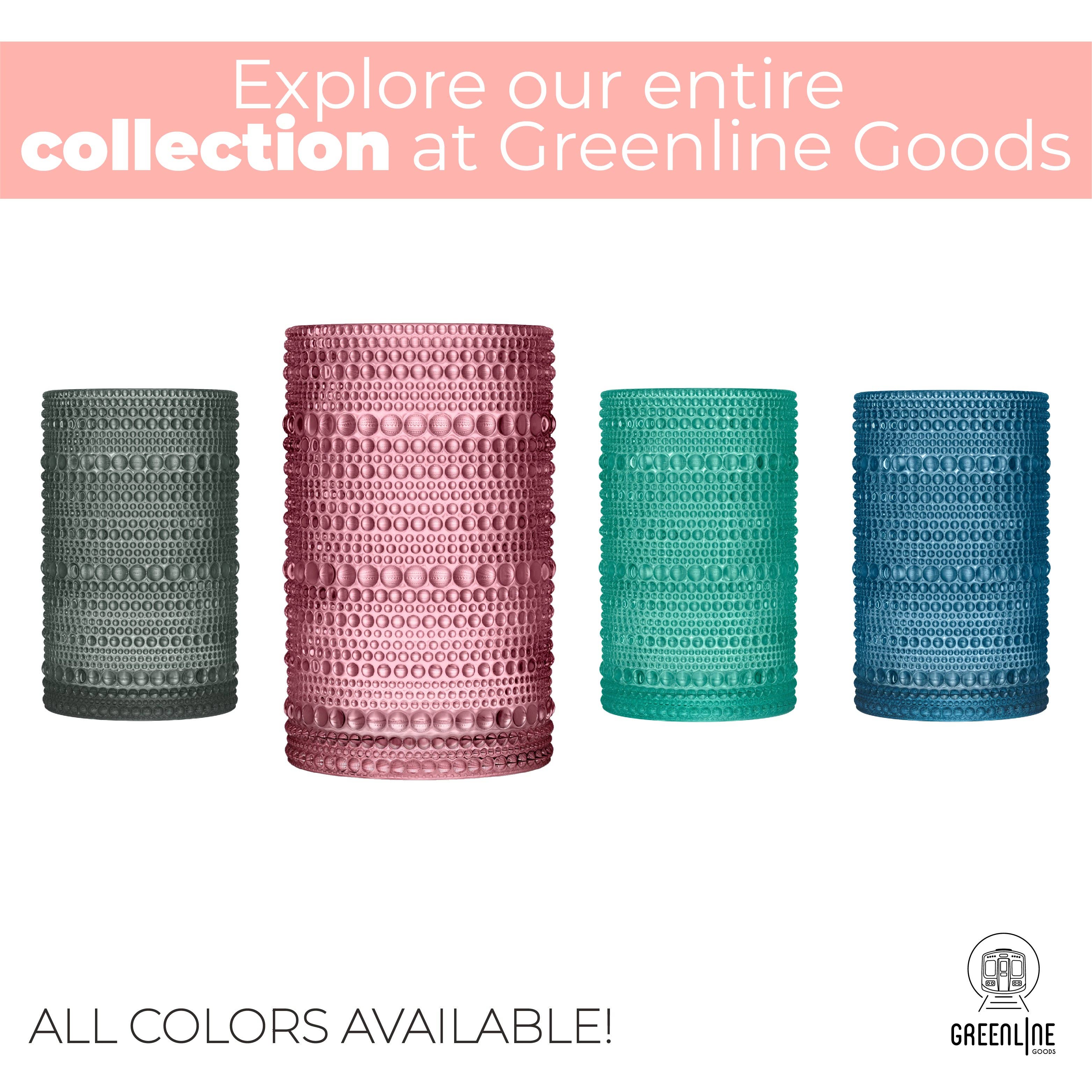 Greenline Goods - Wholesale Drinking Glass/Cup - Hobnail Drinking Glasses - Wine 14 oz ( Set of 4 )6