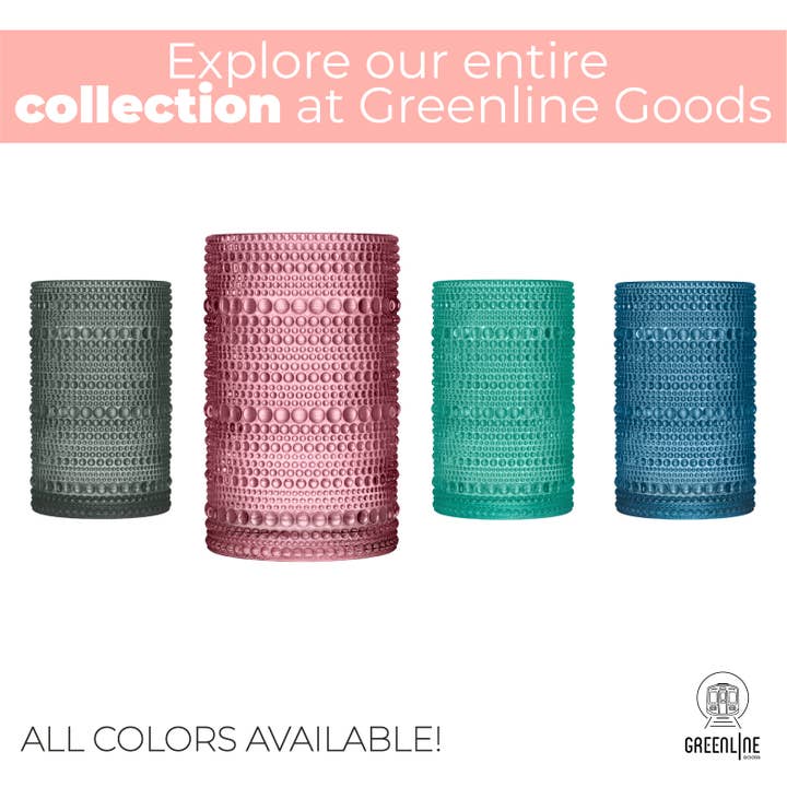 Greenline Goods - Wholesale Drinking Glass/Cup - Hobnail Drinking Glasses - Wine 14 oz ( Set of 4 )6