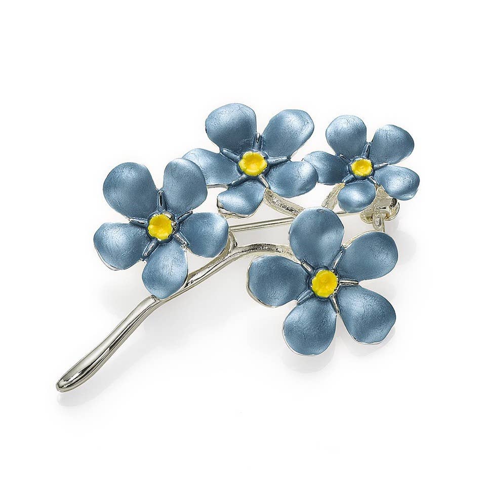 Alexander Thurlow & Co Ltd – wholesale Brooch – Forget Me Not Blue Flower Brooch4