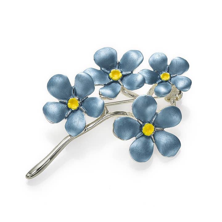 Alexander Thurlow & Co Ltd - Wholesale Brooch - Forget Me Not Blue Flower Brooch4
