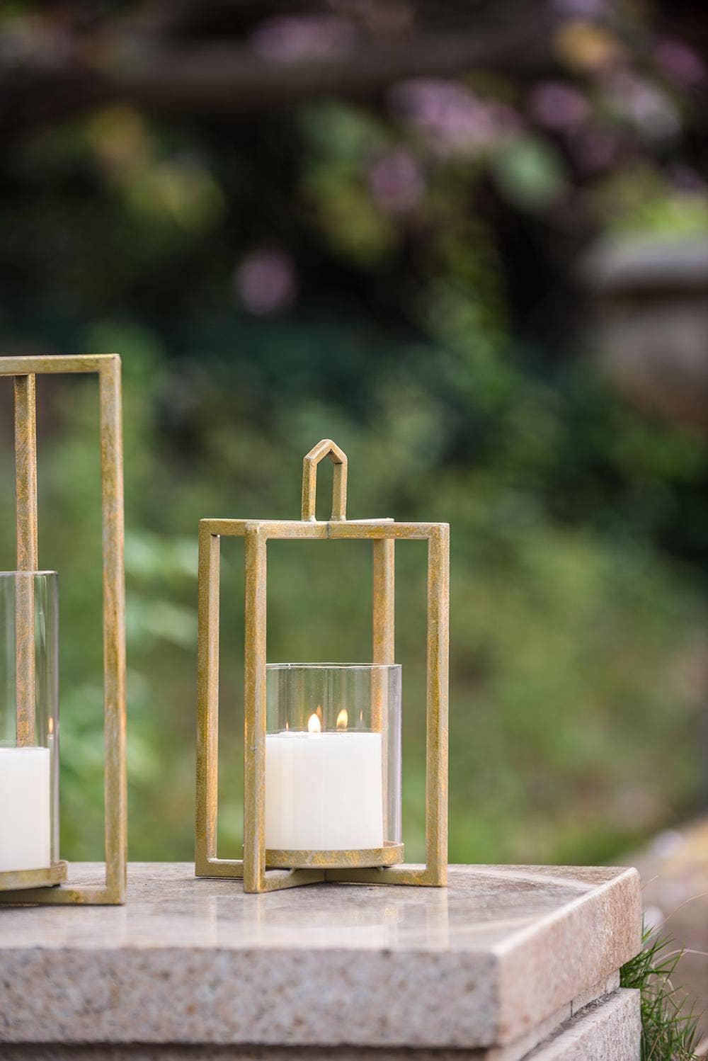 A&B Home Group Inc. - Wholesale Lantern - S/3 Open Face Gold Candleholder Lanterns - Gold4