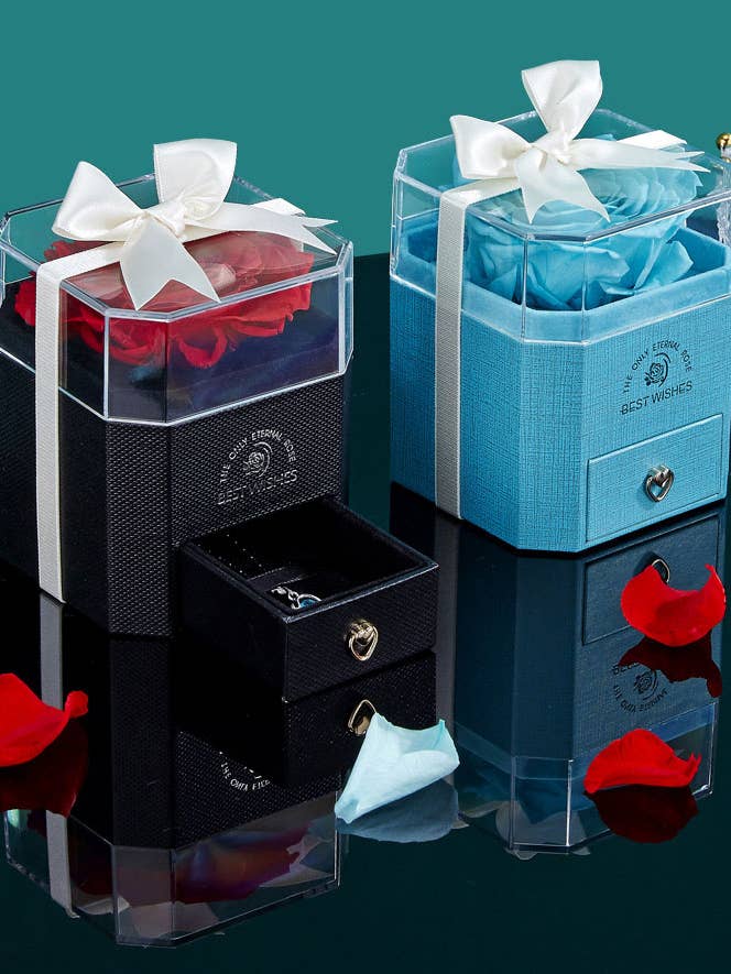 Luxury Delicate Soap Rose Jewelry Box Valentine Gift for wholesale by UNISHE