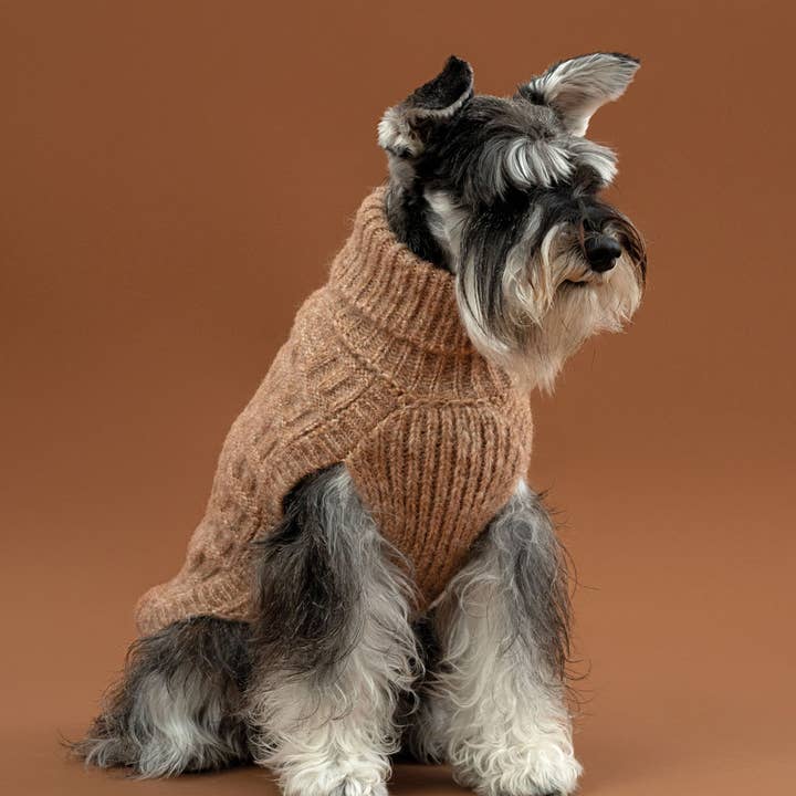 Waffle Basket Knit Alpaca Dog Sweater for wholesale by Alqo Wasi