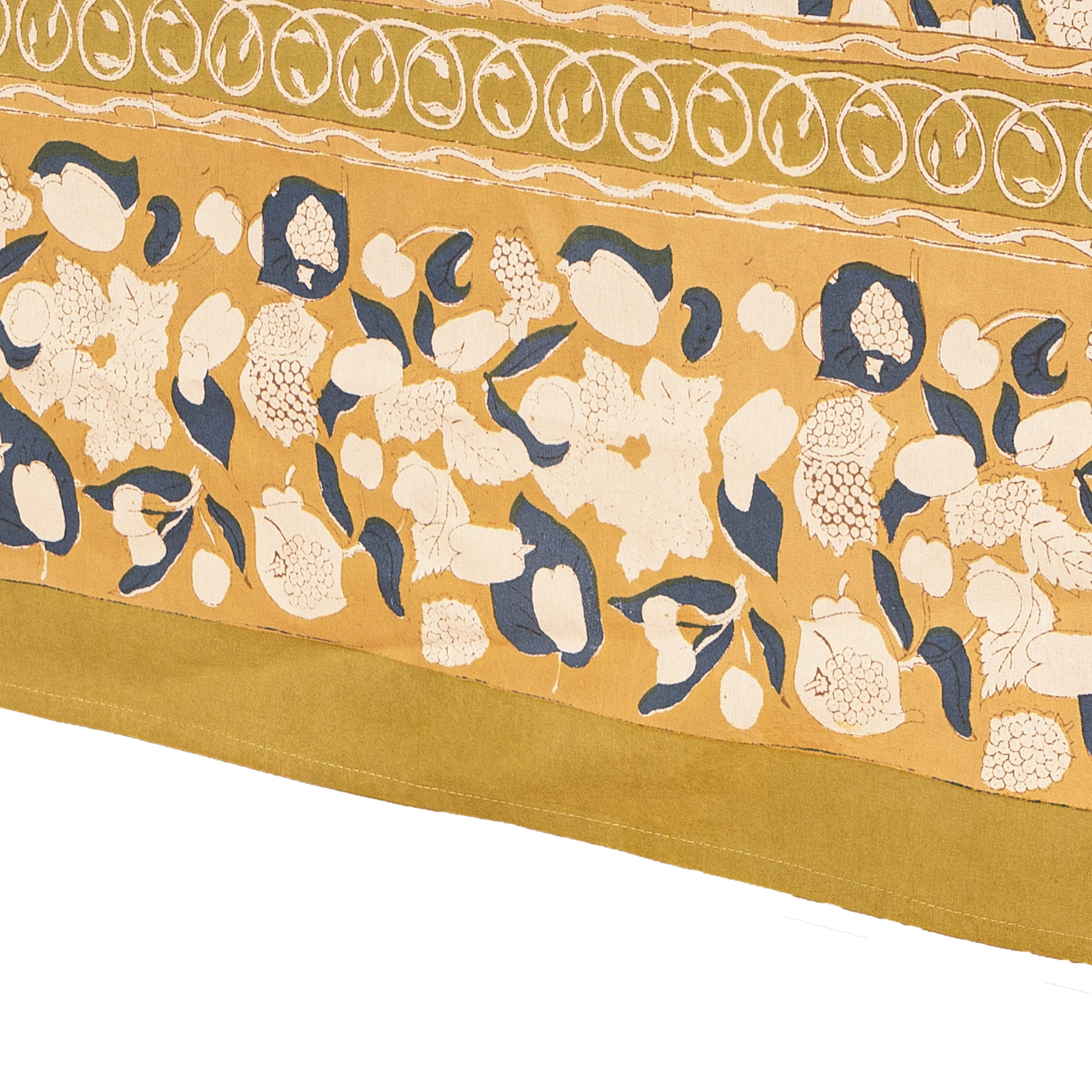 Caravan Home - Wholesale Tablecloth - Forest Harvest Mustard & Blue | French Tablecloth13