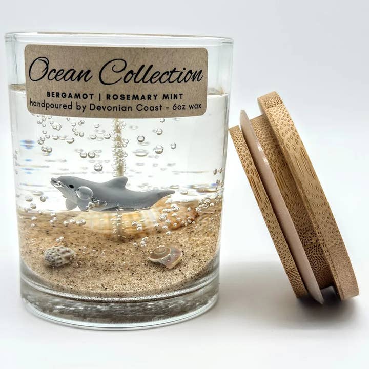 Dolphin Beach Gel Candle – Medium 6oz Wax for wholesale by Devonian Coast