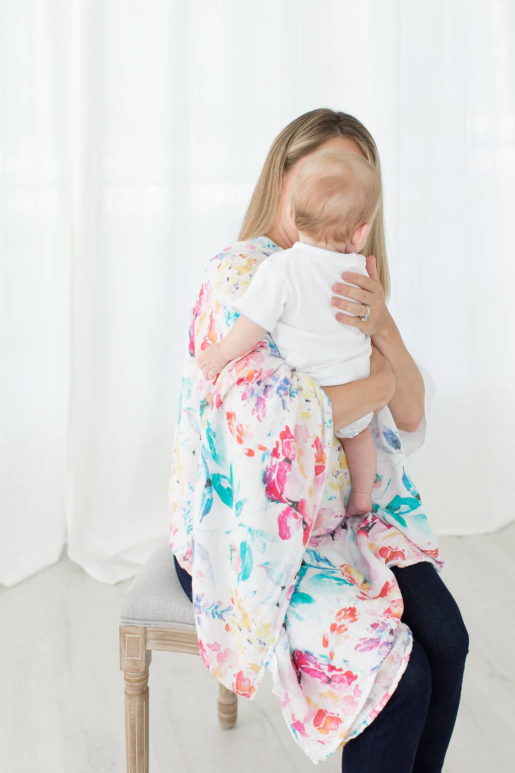 Stroller Society - Wholesale Swaddle - Baby - Baby Blankets Bamboo and Organic Cotton Muslin Flora7