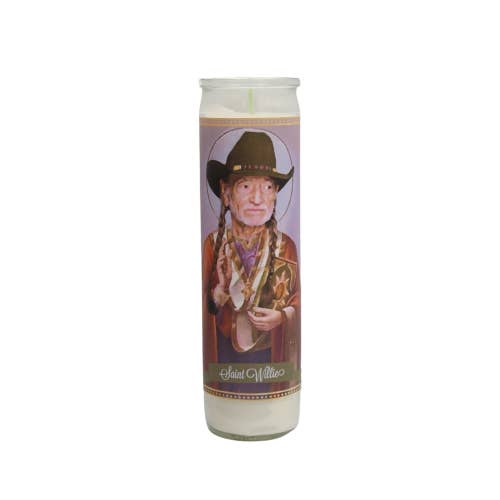 The Luminary and Co. - Wholesale Votive Candle - Willie Nelson Devotional Prayer Saint Candle