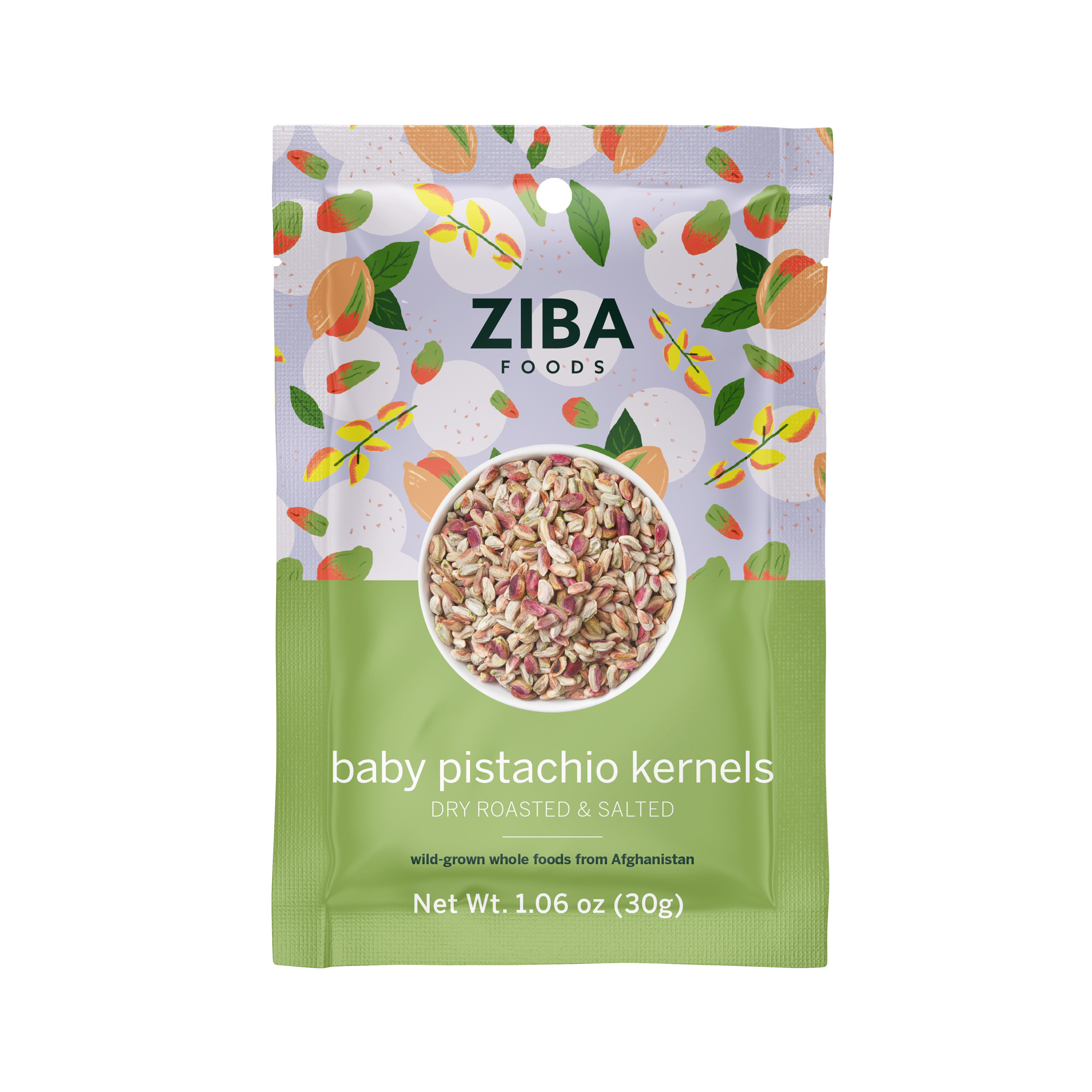 Ziba Foods – wholesale Nötter – Baby pistaschkärnor (torrrostade och saltade) Vegan 1 oz2