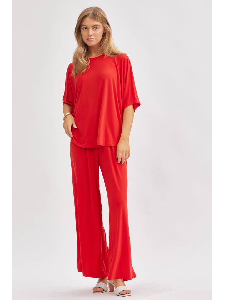 Dear Scarlett – wholesale Set med topp och byxa – Dam – Flowy Topp + Vida Byxor Set TRVSET-COASTAL
