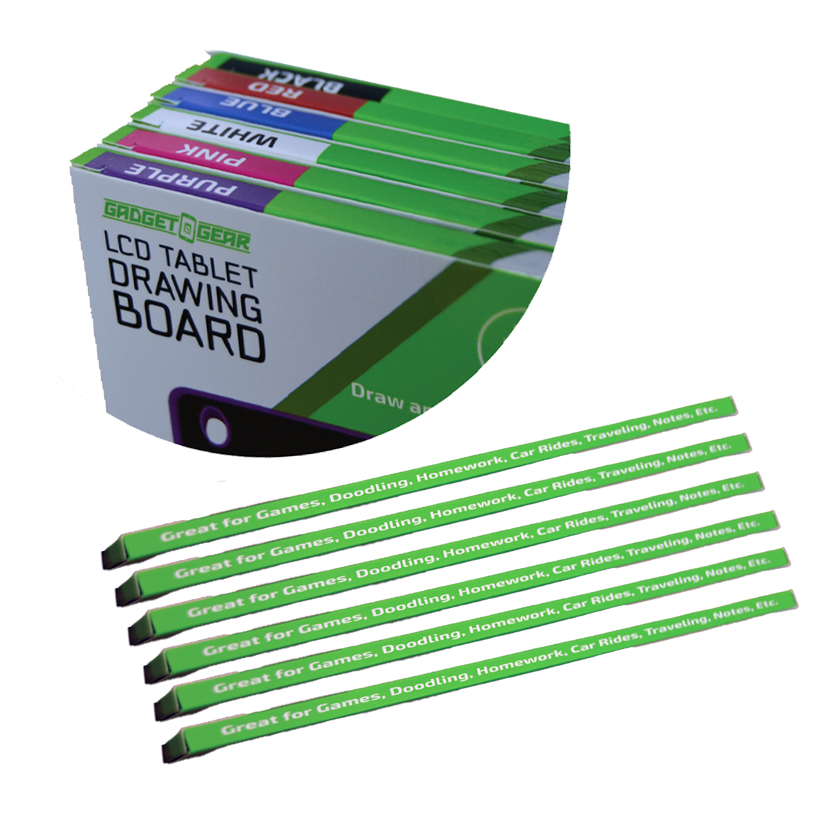 Novelty Closeout - Wholesale Drawing Board - Kids & Baby - Gadget Gear LCD Drawing Board Tablet Assortment - 6/Pack3