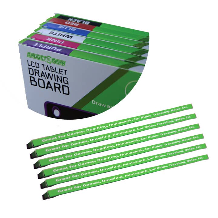 Novelty Closeout - Wholesale Drawing Board - Kids & Baby - Gadget Gear LCD Drawing Board Tablet Assortment - 6/Pack3