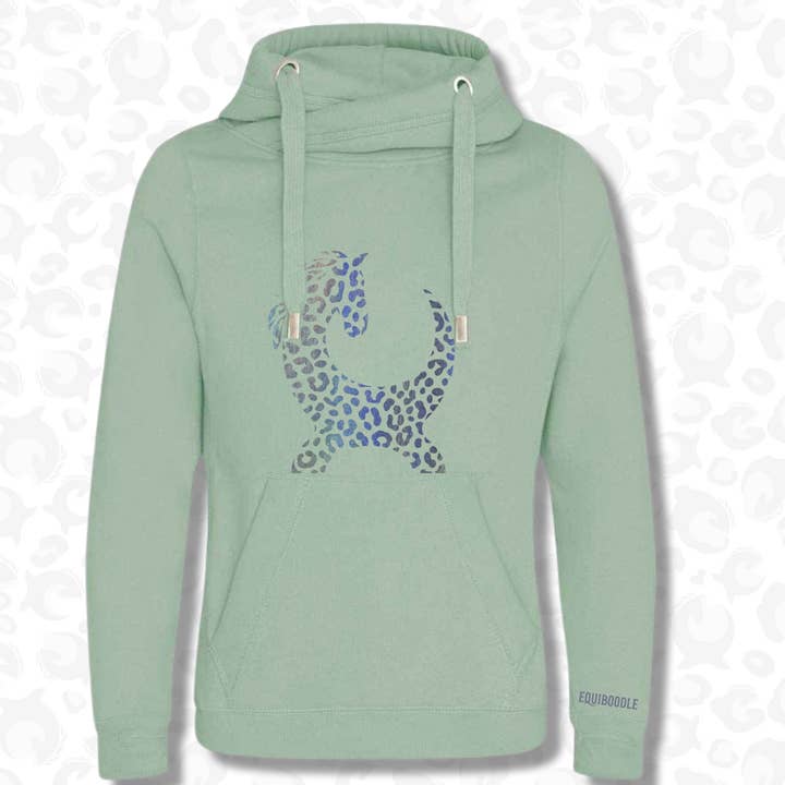 Jersey Equiboodle Vixen con cuello vuelto, verde salvia y brillante para venta al por mayor de Equiboodle