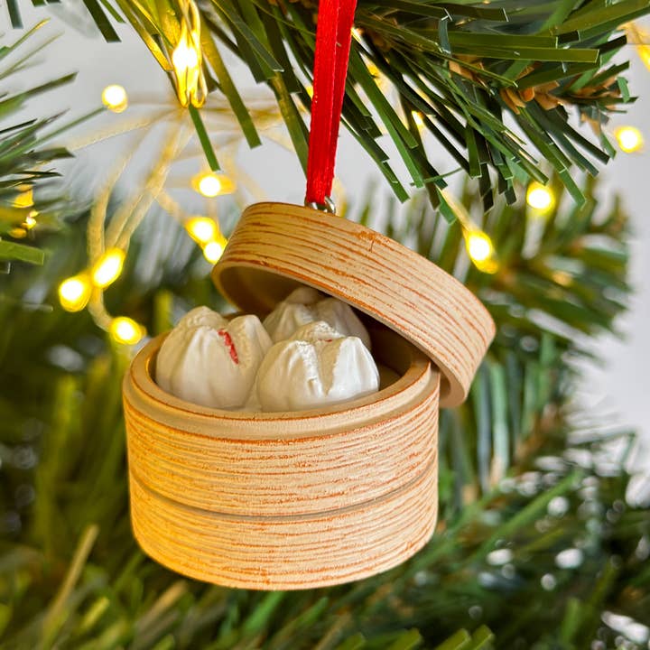The Lion Rock Press - Wholesale Ornament - HANGING DECORATION: Dim Sum Steamer