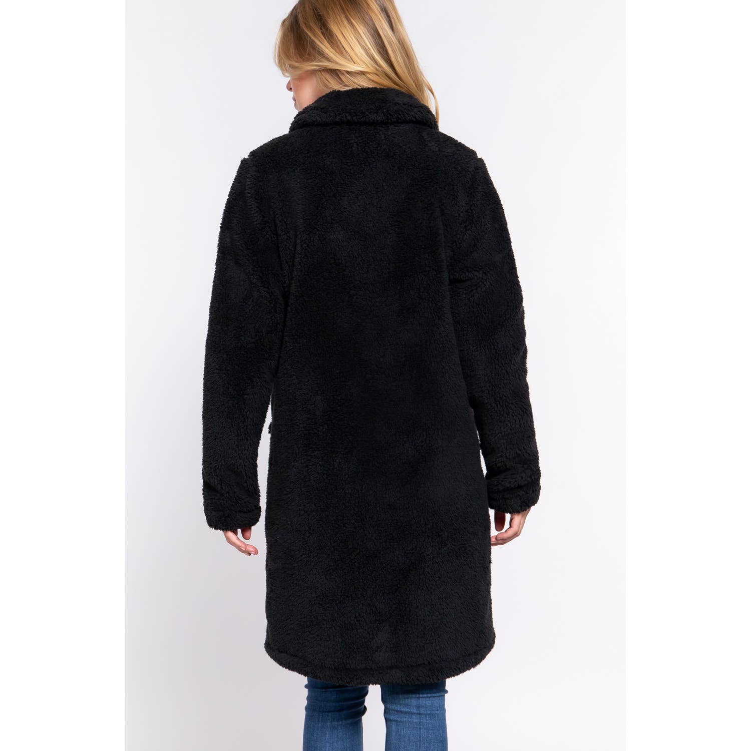 Apolline - Wholesale Coat - Women's - NOTCHED COLLAR PATCH POCKET SHERPA COAT11