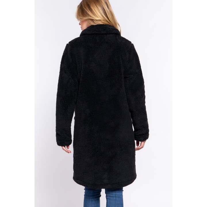 Apolline - Wholesale Coat - Women's - NOTCHED COLLAR PATCH POCKET SHERPA COAT15