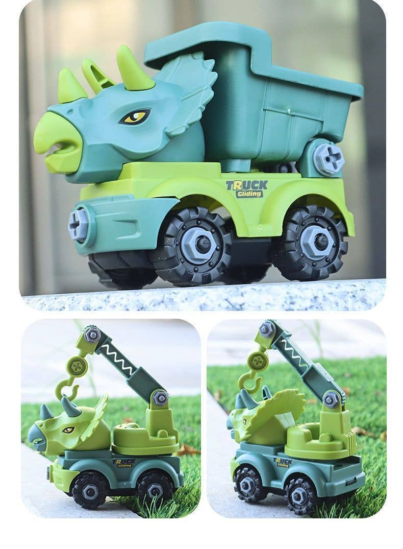 KiddieKickz - Wholesale Toy Car/Truck - Kids - Children's Dinosaur Construction Vehicle Excavator DIY Toys14