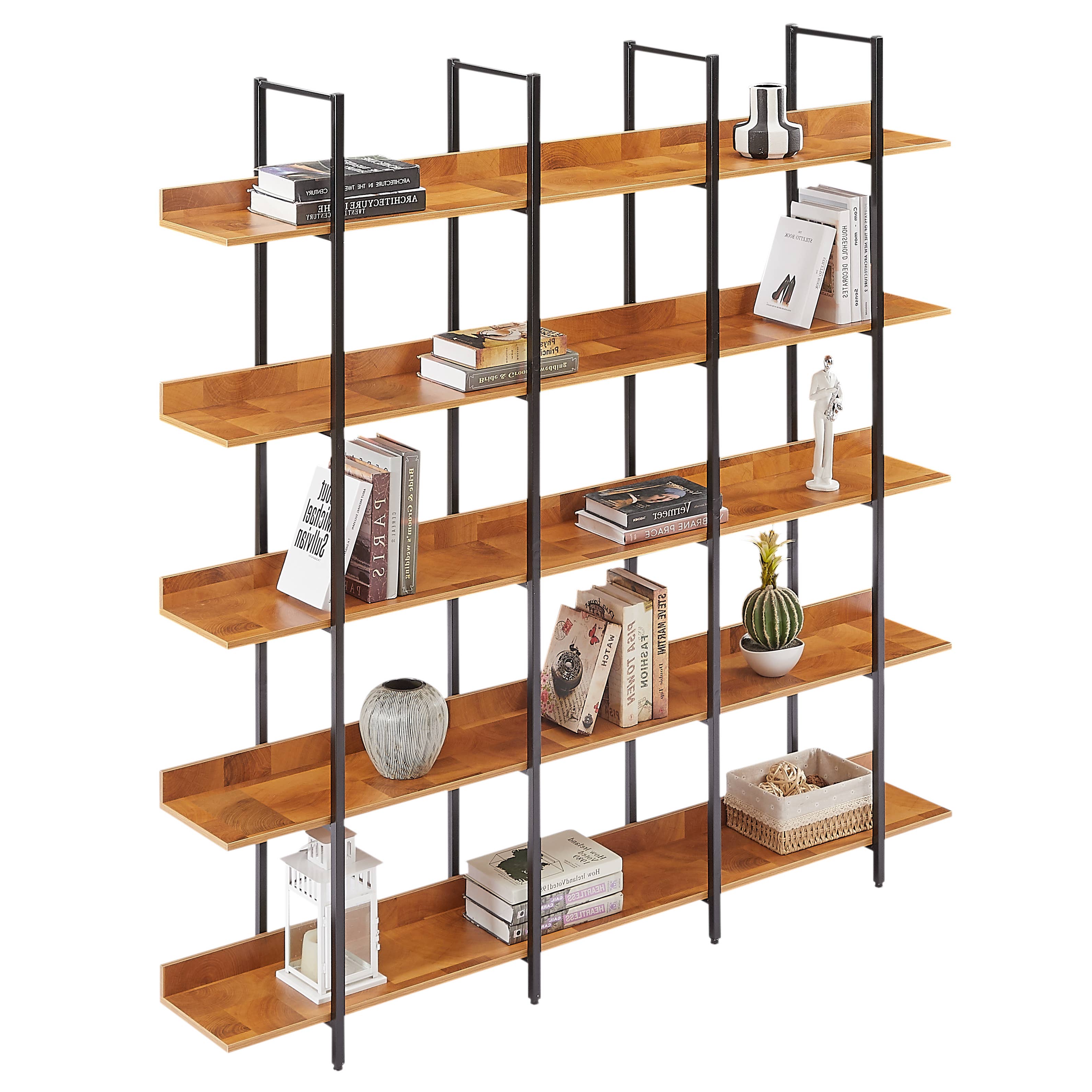 39F Inc. - Wholesale Bookcase - 5-Tier Industrial Bookcase Shelves Metal Frame,5 Colors25