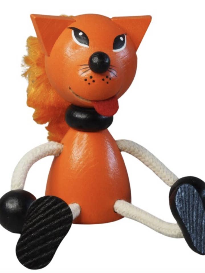 Wooden Sitting Toy - Fox - Handcrafted for wholesale by Toywood