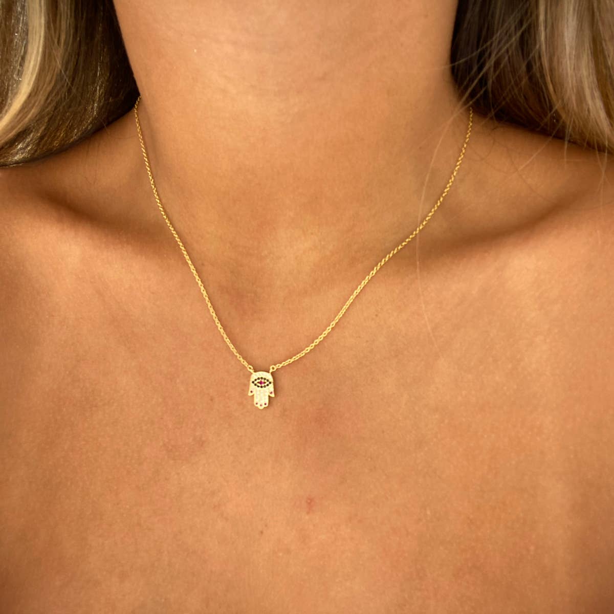 Be the Good - Wholesale Pendant/Charm Necklace - Hamsa Glam Hands Necklace4