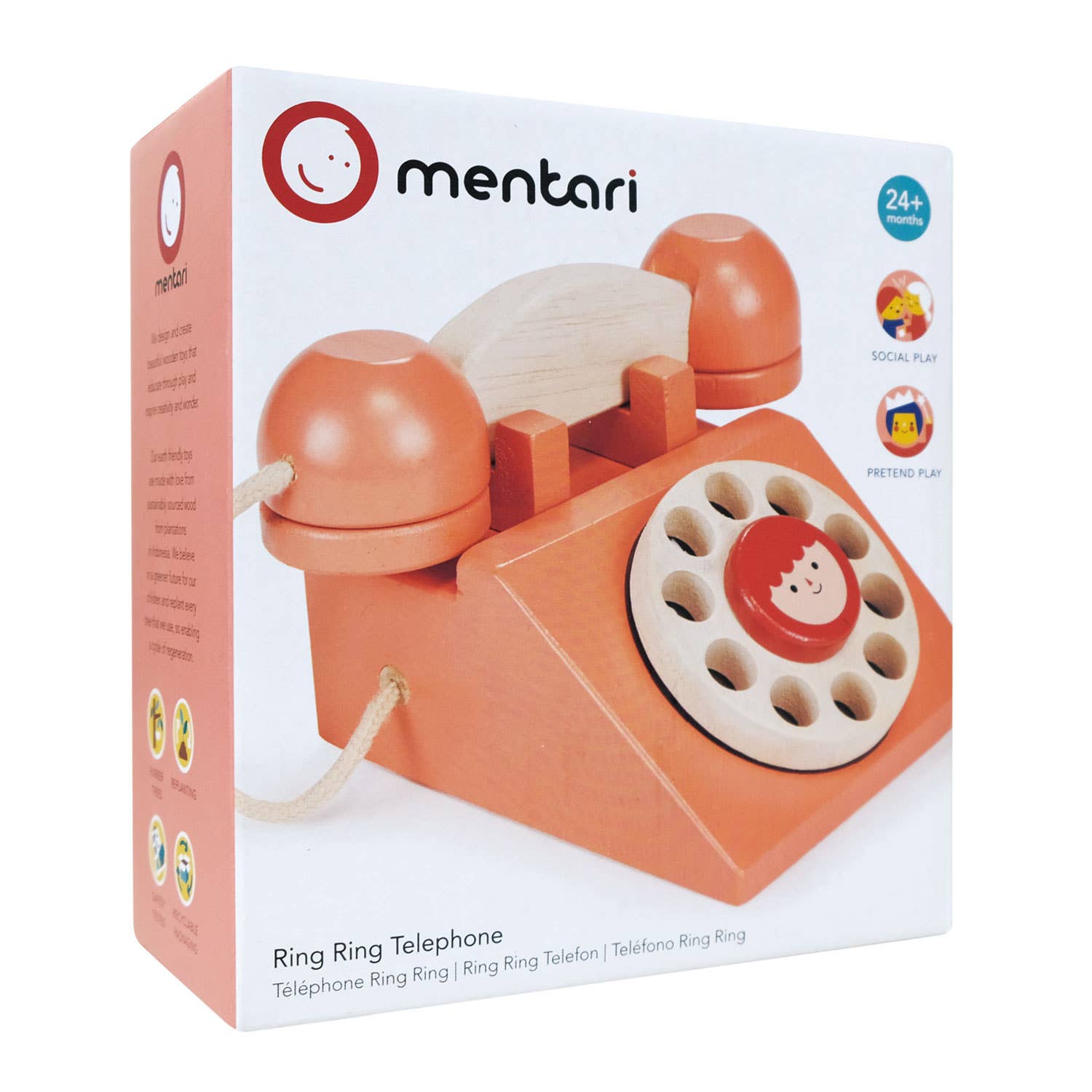 Mentari Toys - Wholesale Wood Toy - Kids - Ring Ring Telephone4