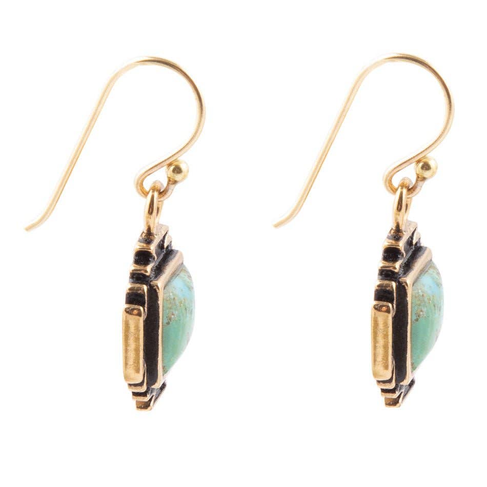 Barse Jewelry - Wholesale Dangle Earrings - Turquoise Aztec Earrings2