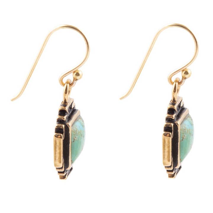 Barse Jewelry - Wholesale Dangle Earrings - Turquoise Aztec Earrings2