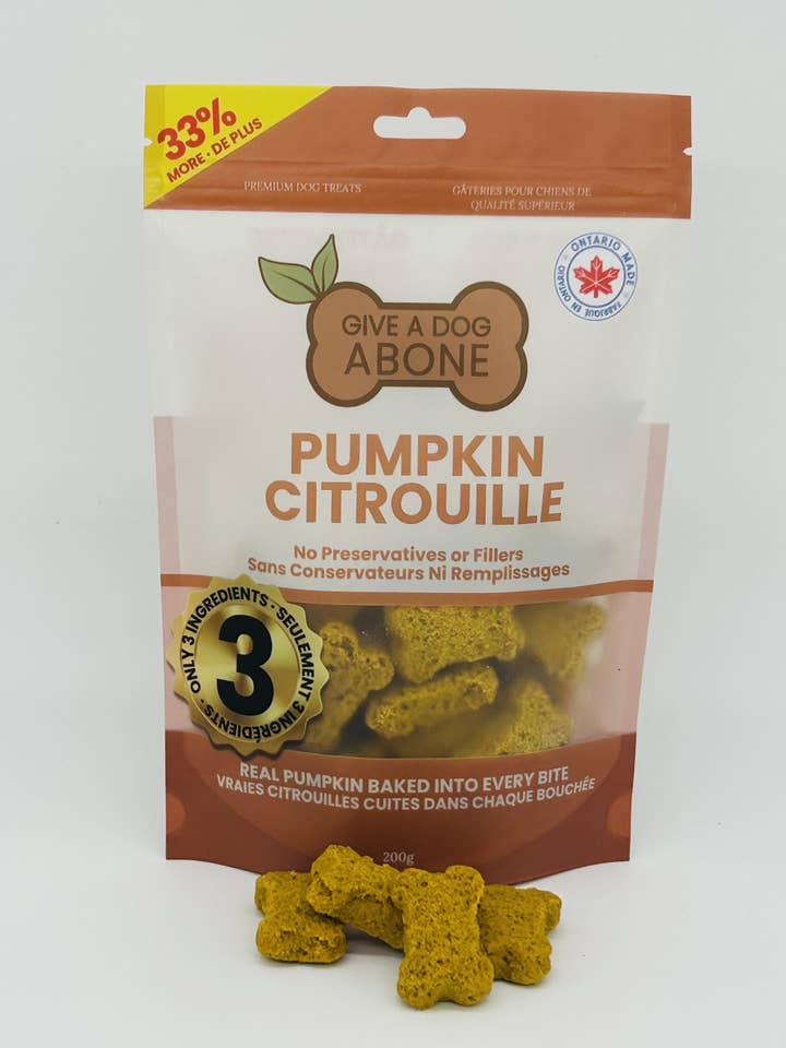 Pumpkin Dog Treats for wholesale by Give a Dog a Bone Pet Bakery